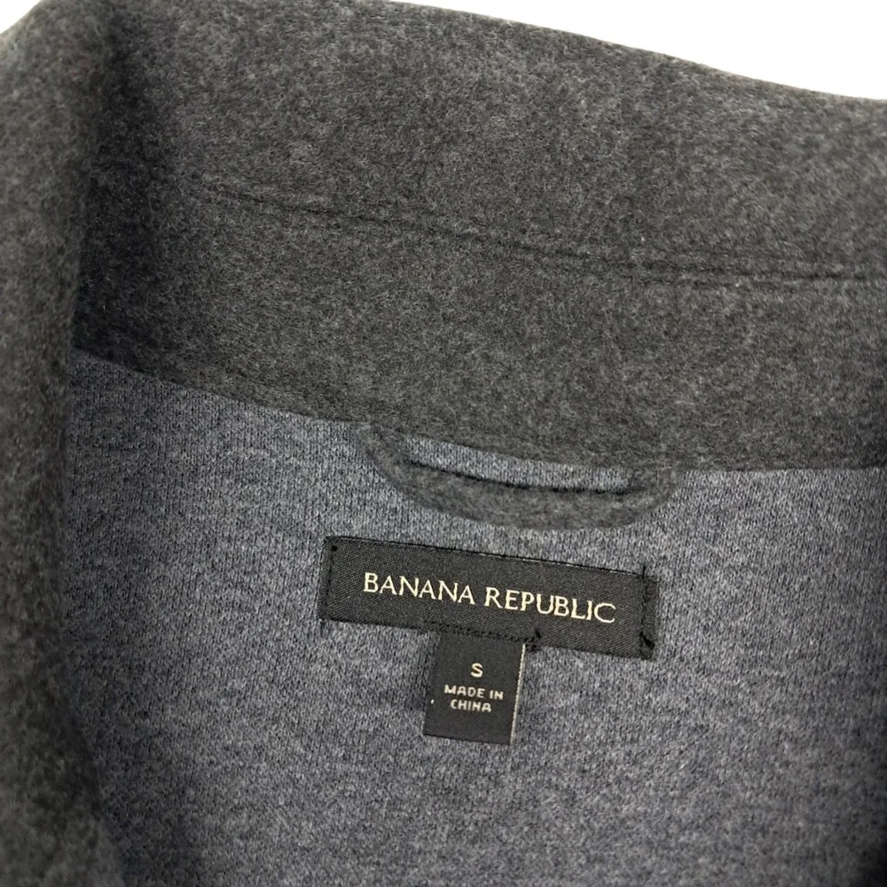 Banana Republic Dark Gray Button-Down Casual Shirt Jacket - Picture 3 of 11